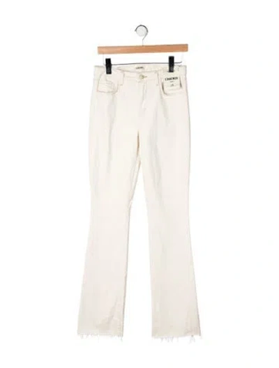 Pre-owned L'agence High-rise Flared Jeans In Neutrals