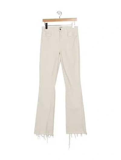Pre-owned L'agence High-rise Flared Jeans In Neutrals
