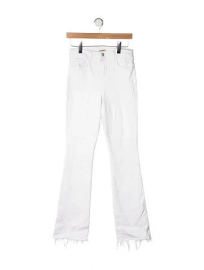 Pre-owned L'agence High-rise Flared Jeans In Neutrals/white