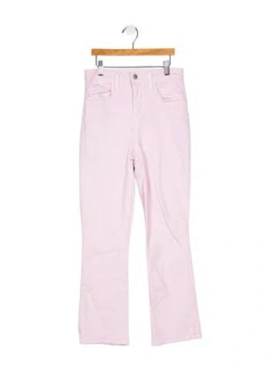 Pre-owned L'agence High-rise Flared Jeans In Pink