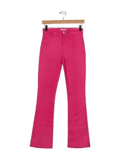 Pre-owned L'agence High-rise Flared Jeans In Pink
