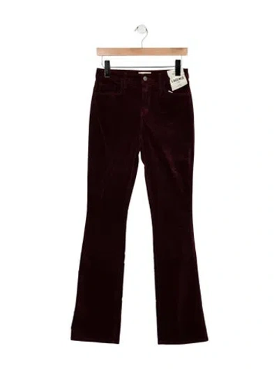 Pre-owned L'agence High-rise Flared Jeans W/ Tags In Burgundy