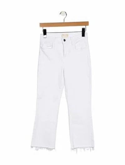 Pre-owned L'agence High-rise Flared Jeans In White