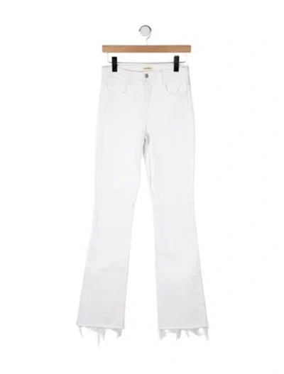 Pre-owned L'agence High-rise Flared Jeans In White
