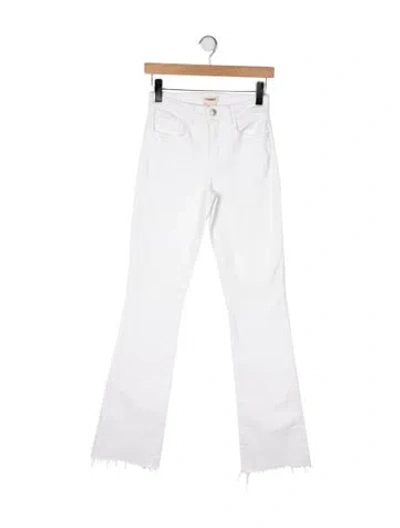 Pre-owned L'agence High-rise Flared Jeans In White