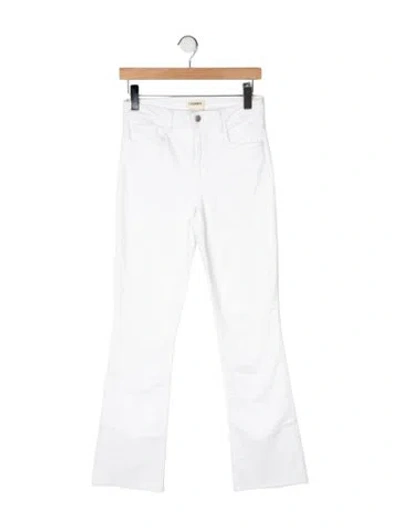 Pre-owned L'agence High-rise Flared Jeans In White