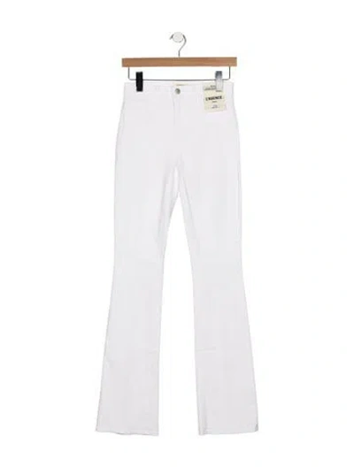 Pre-owned L'agence High-rise Flared Jeans In White