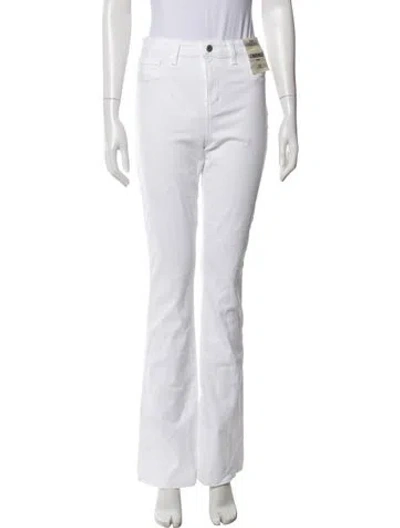 Pre-owned L'agence High-rise Flared Jeans In White