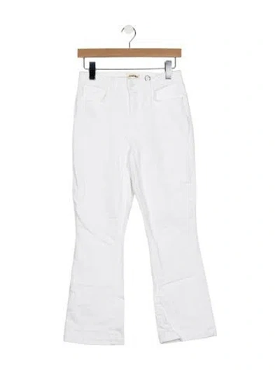 Pre-owned L'agence High-rise Flared Jeans In White