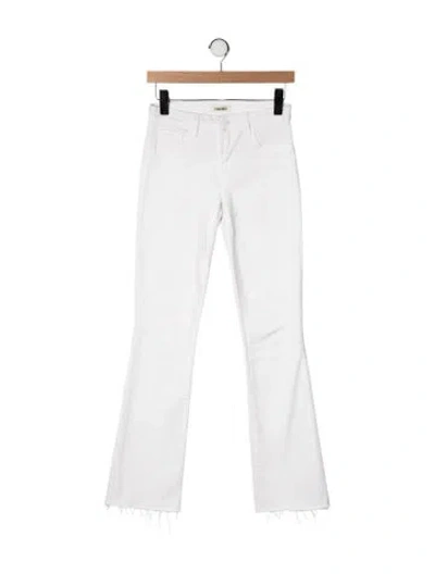 Pre-owned L'agence High-rise Flared Jeans In White