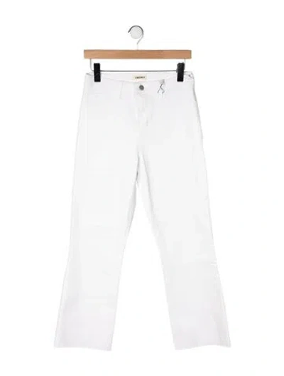 Pre-owned L'agence High-rise Flared Jeans In White