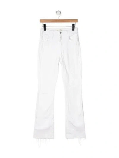 Pre-owned L'agence High-rise Flared Jeans In White