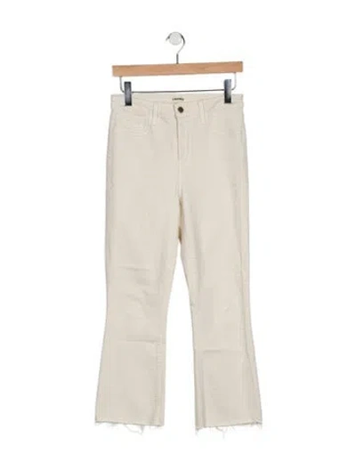 Pre-owned L'agence High-rise Flared Jeans In White