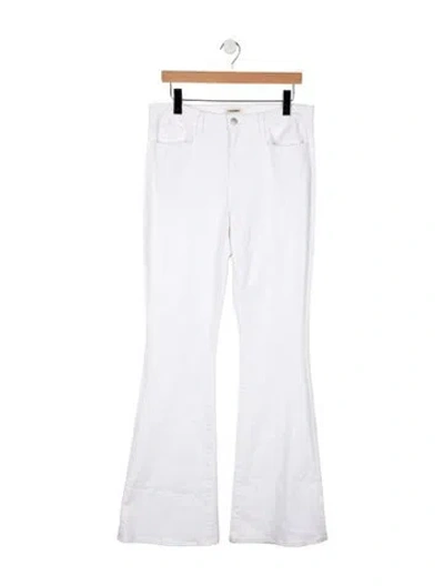 Pre-owned L'agence High-rise Flared Jeans In White