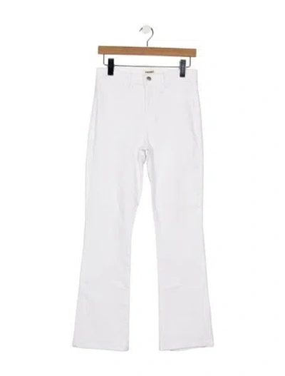 Pre-owned L'agence High-rise Flared Jeans In White