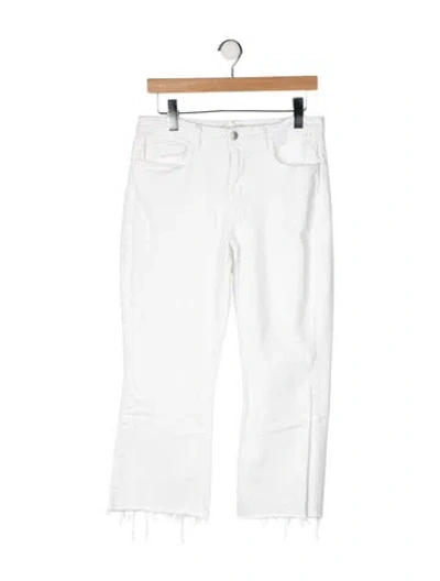 Pre-owned L'agence High-rise Flared Jeans In White
