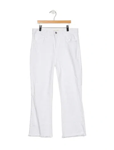 Pre-owned L'agence High-rise Flared Jeans In White