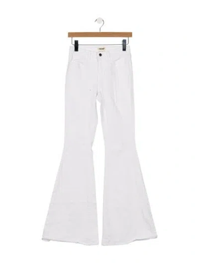 Pre-owned L'agence High-rise Flared Jeans In White