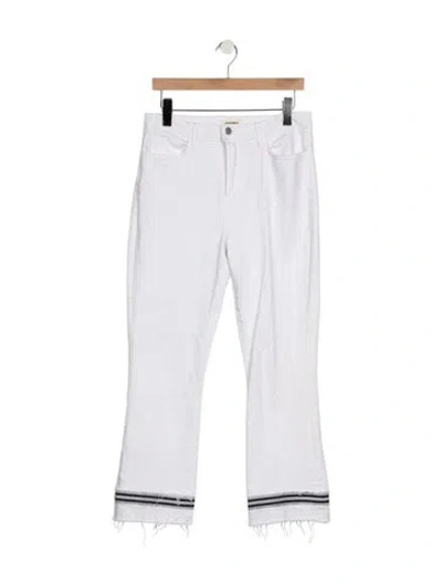 Pre-owned L'agence High-rise Flared Jeans In White