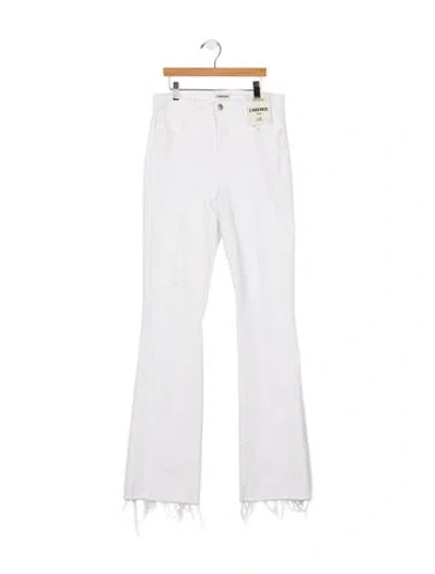 Pre-owned L'agence High-rise Flared Jeans In White