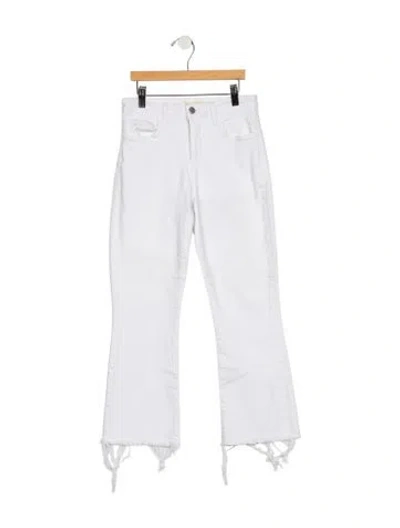 Pre-owned L'agence High-rise Flared Jeans In White