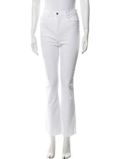 Pre-owned L'agence High-rise Flared Jeans In White