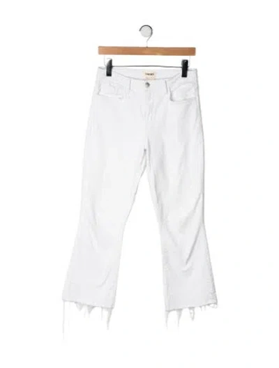 Pre-owned L'agence High-rise Flared Jeans In White