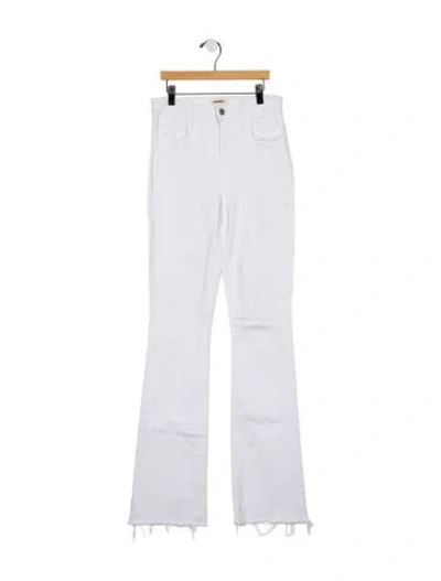 Pre-owned L'agence High-rise Flared Jeans In White