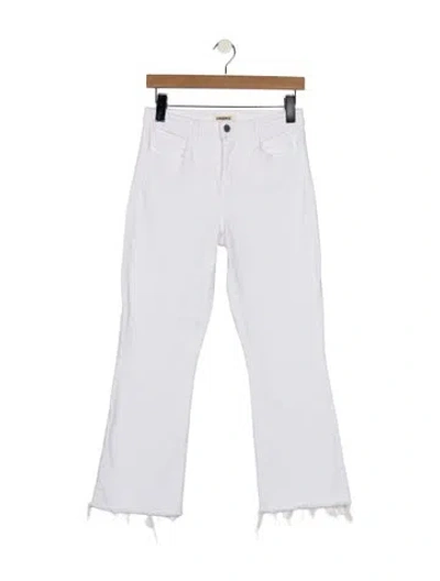 Pre-owned L'agence High-rise Flared Jeans In White