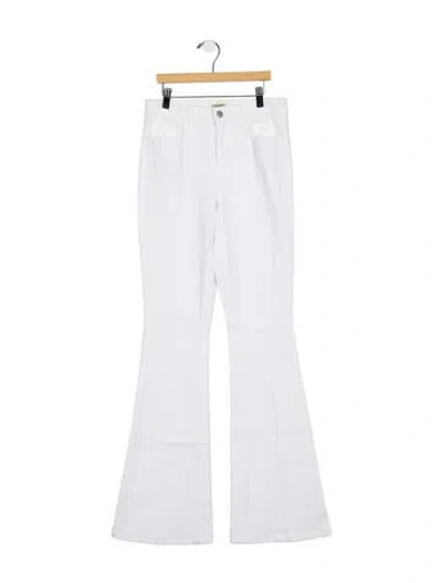 Pre-owned L'agence High-rise Flared Jeans In White