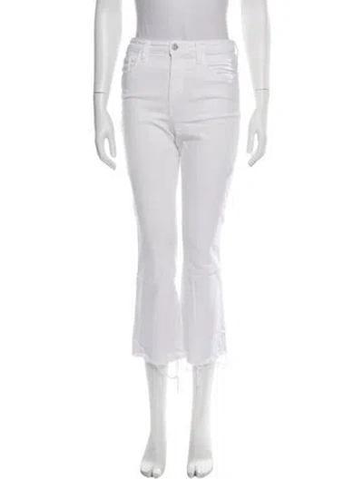 Pre-owned L'agence High-rise Flared Jeans In White