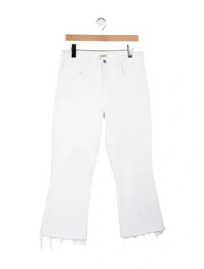 Pre-owned L'agence High-rise Flared Jeans In White