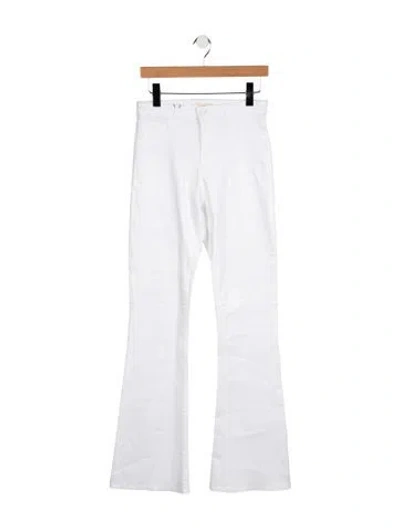 Pre-owned L'agence High-rise Flared Jeans In White