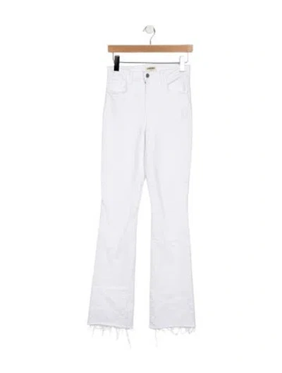 Pre-owned L'agence High-rise Flared Jeans In White