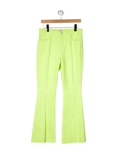 Pre-owned L'agence High-rise Flared Jeans In Yellow