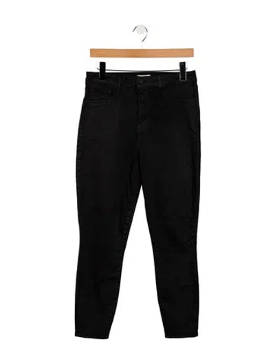 Pre-owned L'agence High-rise Skinny Leg Jeans In Black