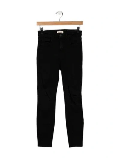 Pre-owned L'agence High-rise Skinny Leg Jeans In Black