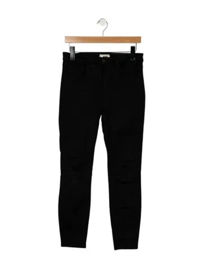 Pre-owned L'agence High-rise Skinny Leg Jeans In Black