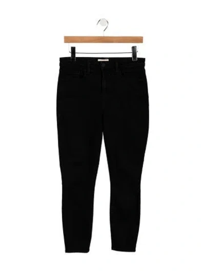 Pre-owned L'agence High-rise Skinny Leg Jeans In Black