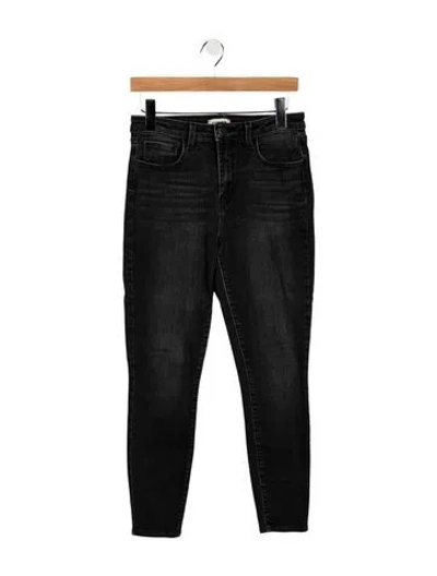 Pre-owned L'agence High-rise Skinny Leg Jeans In Black