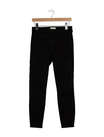 Pre-owned L'agence High-rise Skinny Leg Jeans In Black