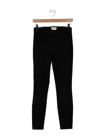 Pre-owned L'agence High-rise Skinny Leg Jeans In Black