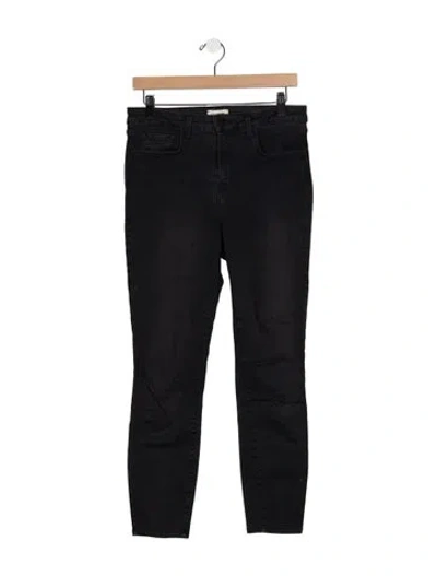 Pre-owned L'agence High-rise Skinny Leg Jeans In Black