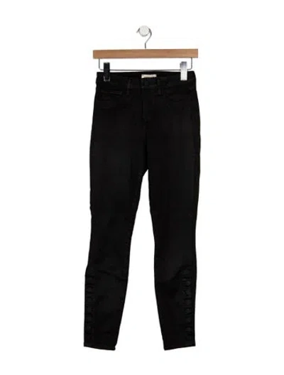 Pre-owned L'agence High-rise Skinny Leg Jeans In Black