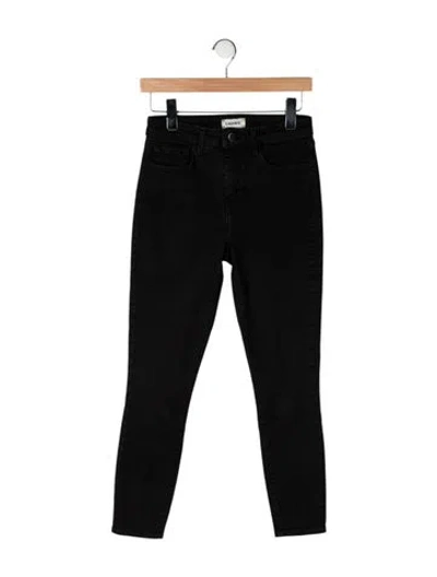 Pre-owned L'agence High-rise Skinny Leg Jeans In Black