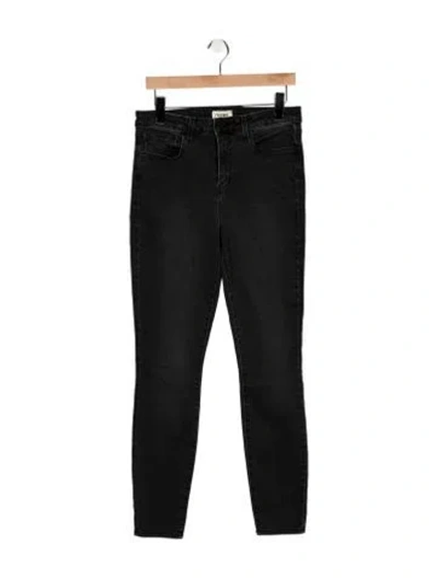 Pre-owned L'agence High-rise Skinny Leg Jeans In Black