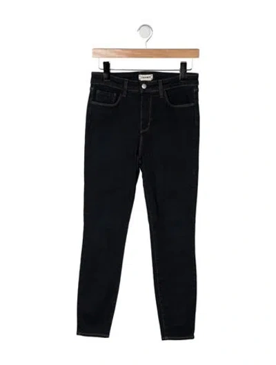 Pre-owned L'agence High-rise Skinny Leg Jeans In Black