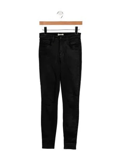 Pre-owned L'agence High-rise Skinny Leg Jeans In Black