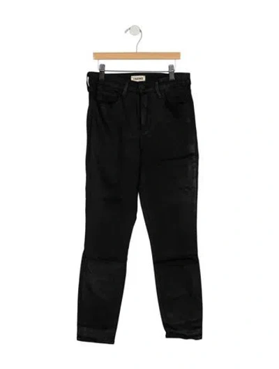 Pre-owned L'agence High-rise Skinny Leg Jeans In Black