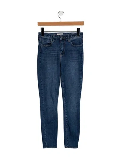 Pre-owned L'agence High-rise Skinny Leg Jeans In Blue